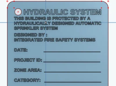 Sprinkler Data Label thin
