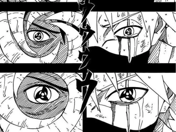 Obito & Kakashi Sharinga - Manga panel Hueforge