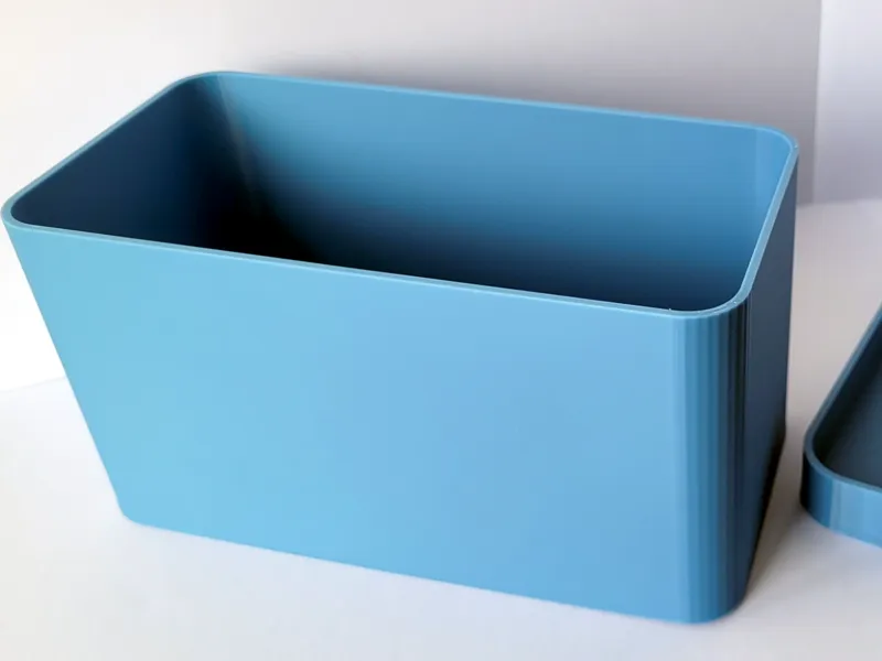 Scatola con coperchio aperto e chiuso