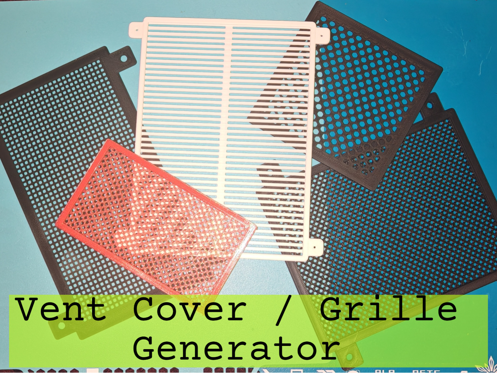 Parametric Vent Cover & Grille Generator OpenSCAD