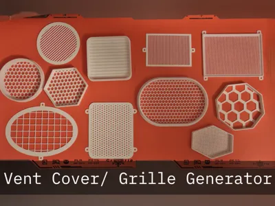 Parametric Vent Cover & Grille Generator OpenSCAD