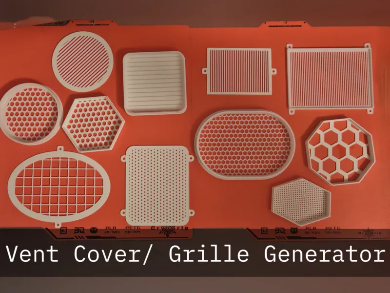 Parametric Vent Cover & Grille Generator OpenSCAD