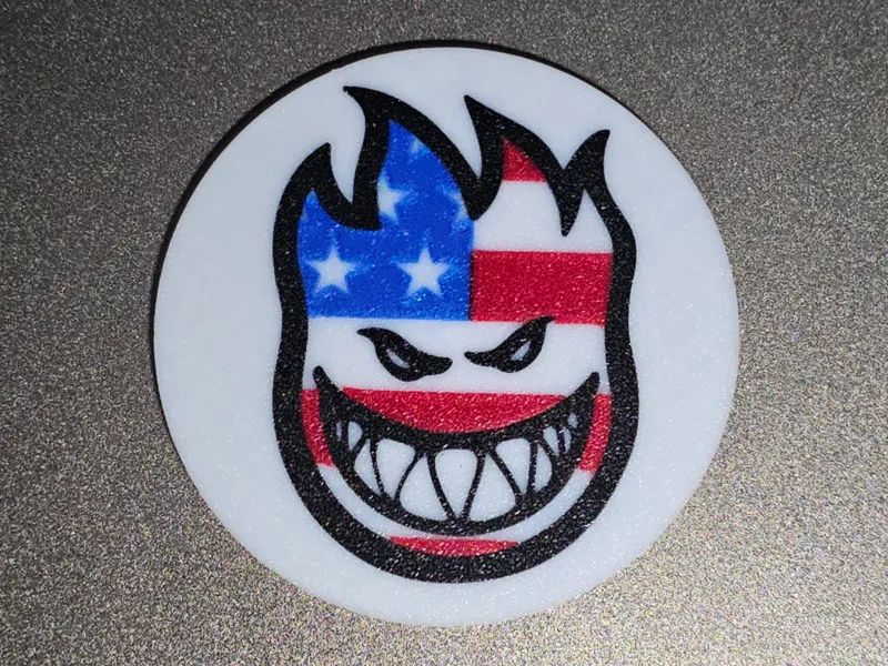 spitfire wheels america logo coaster