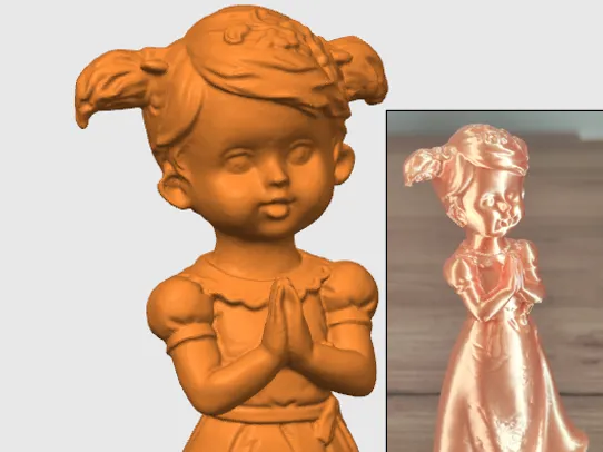 Praying Girl Figurine – 3D Scan 
