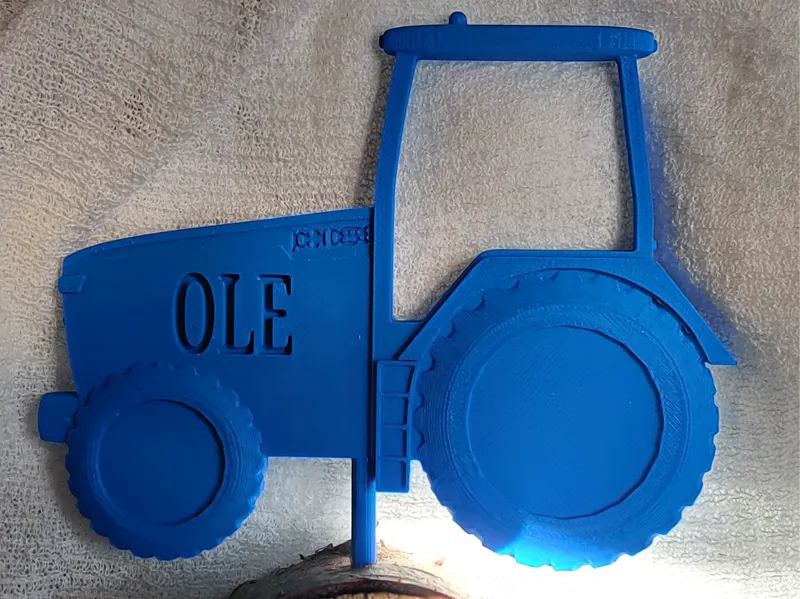 Tractor nametag or nameplate customizable