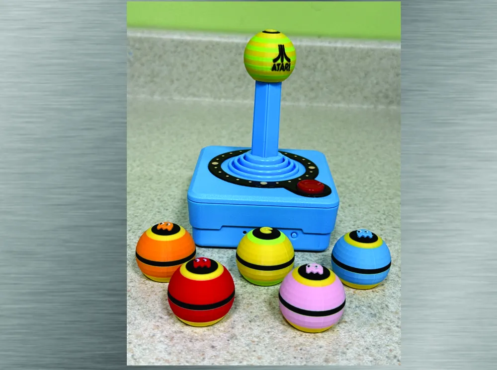 Atari 2600+ Pacman Edition Ball Joystick Toppers - Free 3D Print Model ...