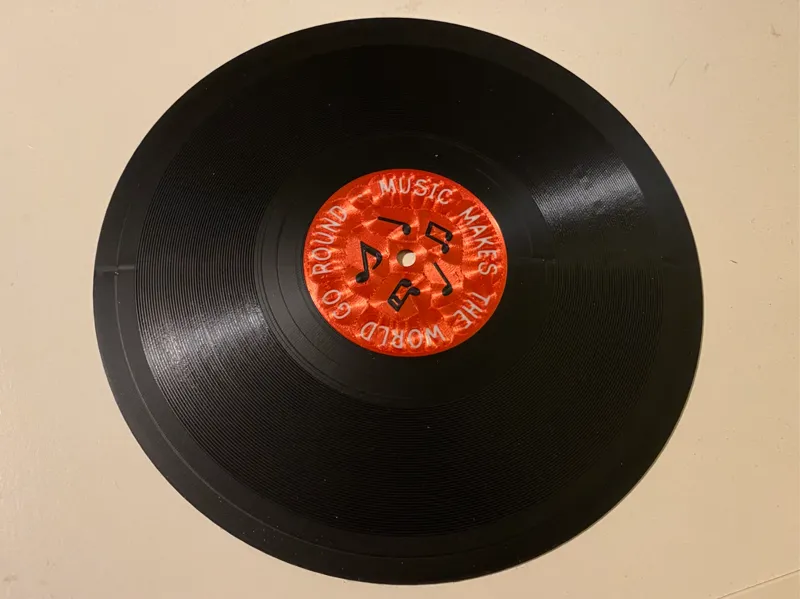 Vinyl Decoration "Music Makes The World Go Round"