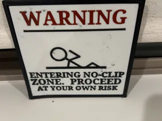 No-Clip Warning Sign (Backrooms)