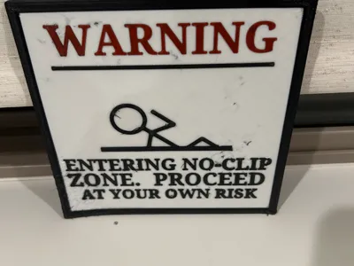 No-Clip Warning Sign (Backrooms)