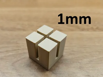 Cube for assembling cardboard models 1mm