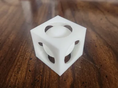 Trapped Sphere Impossible Cube