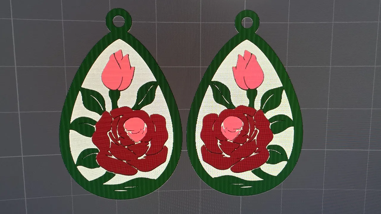 Rose Earrings view 2