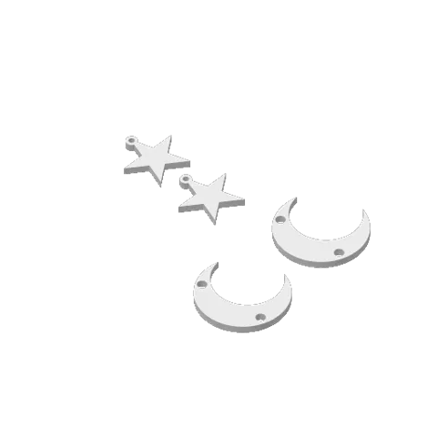 Star and Moon Earrings view 4