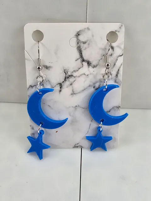 Star and Moon Earrings view 2