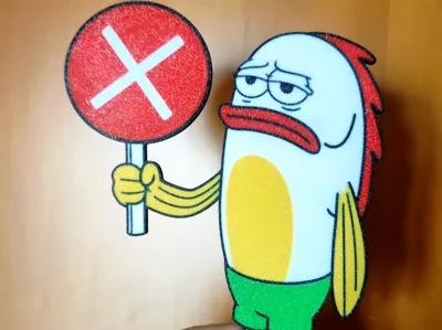 Sign-holding Passerby Fish - Right or Wrong