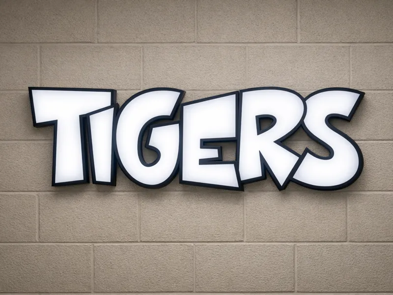Insegna Led Nome 3D - Custom Lightbox - TIGERS