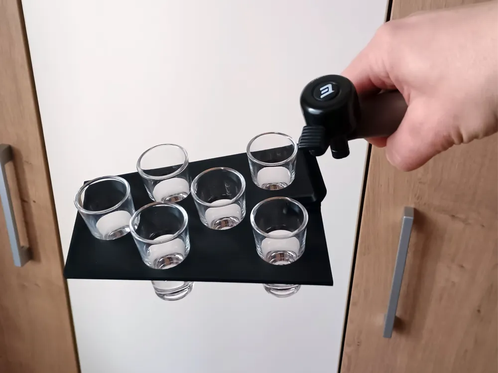 W Rose Brick Trowel Shot Glass Holder – With Shot Glasses – Novelty Barware