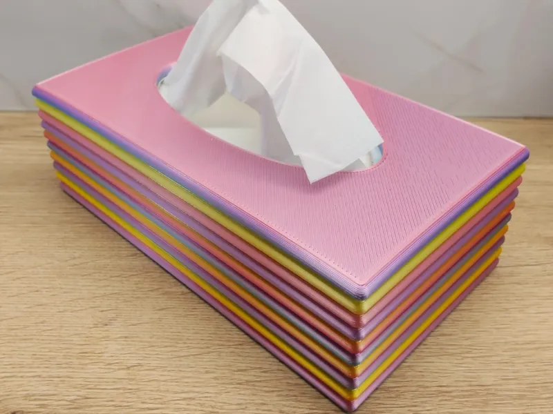 Tissue box - round sides