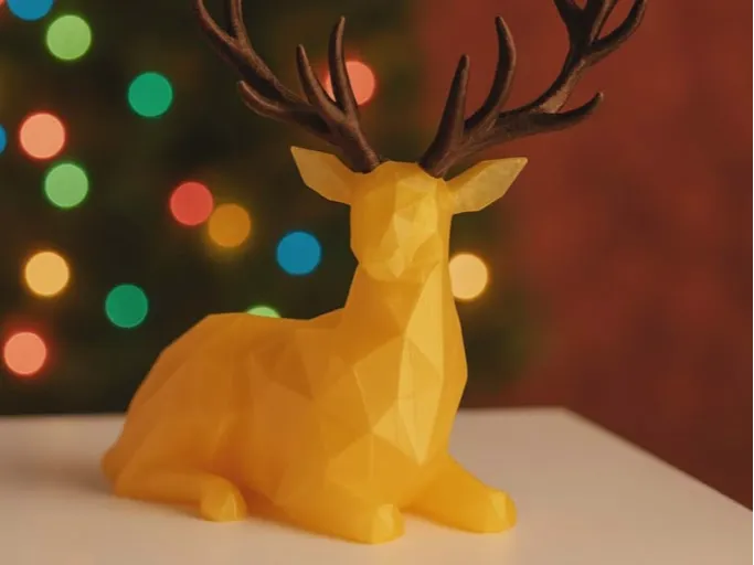 Low Poly Deer - Elegant Christmas Decoration