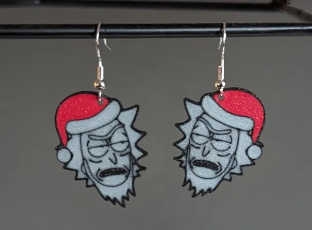 Rick & Morty "Rick Santa" Earrings