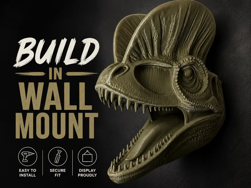 Dilophosaurus Head Wall Art dinosaur