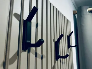 Wall Hook, Base, covered holes, Kleiderhaken