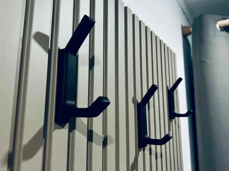 Wall Hook, Base, covered holes, Kleiderhaken
