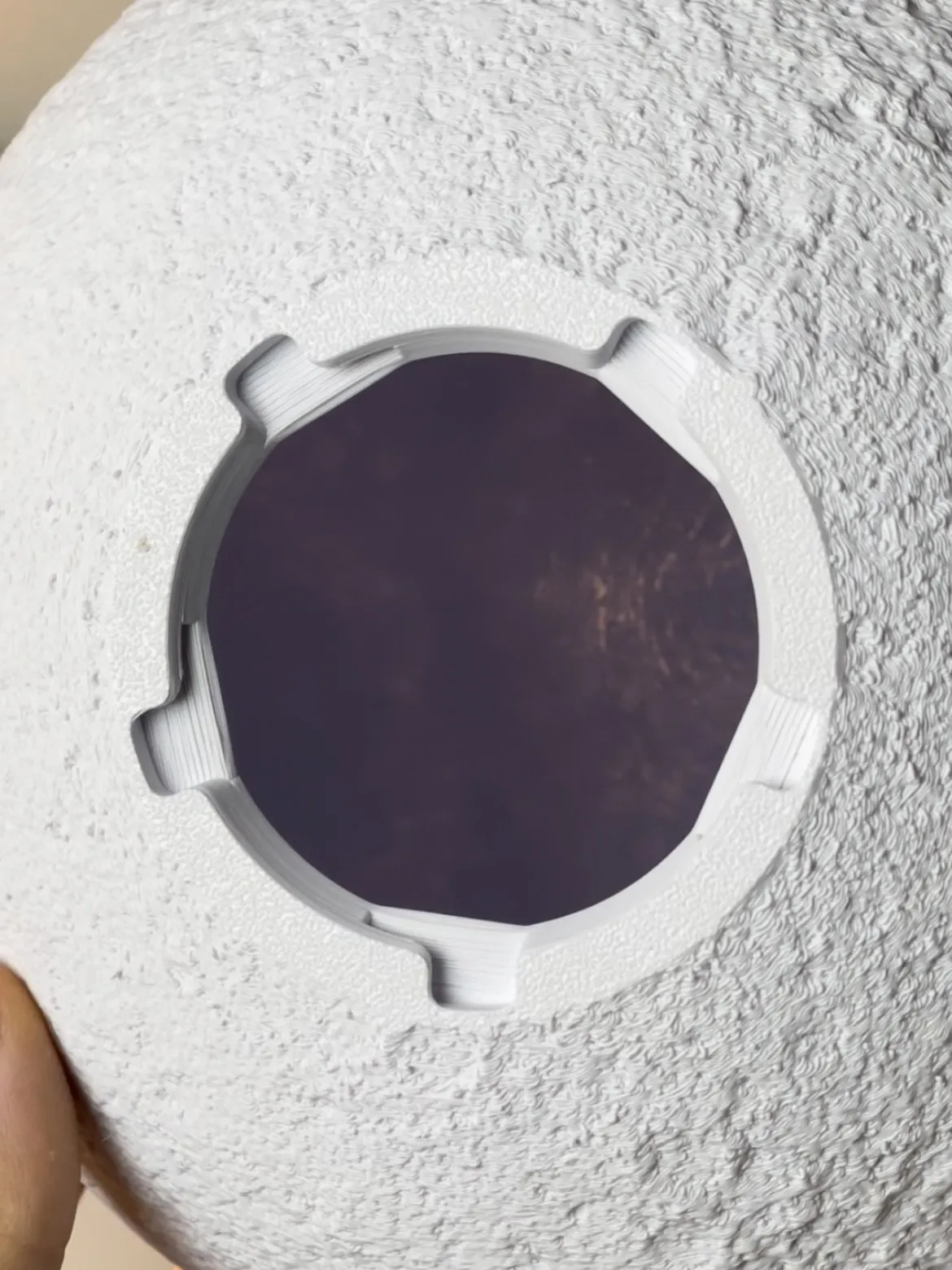 Moon Lamp with Wavy Stand (Fuzzy Skin) view 4