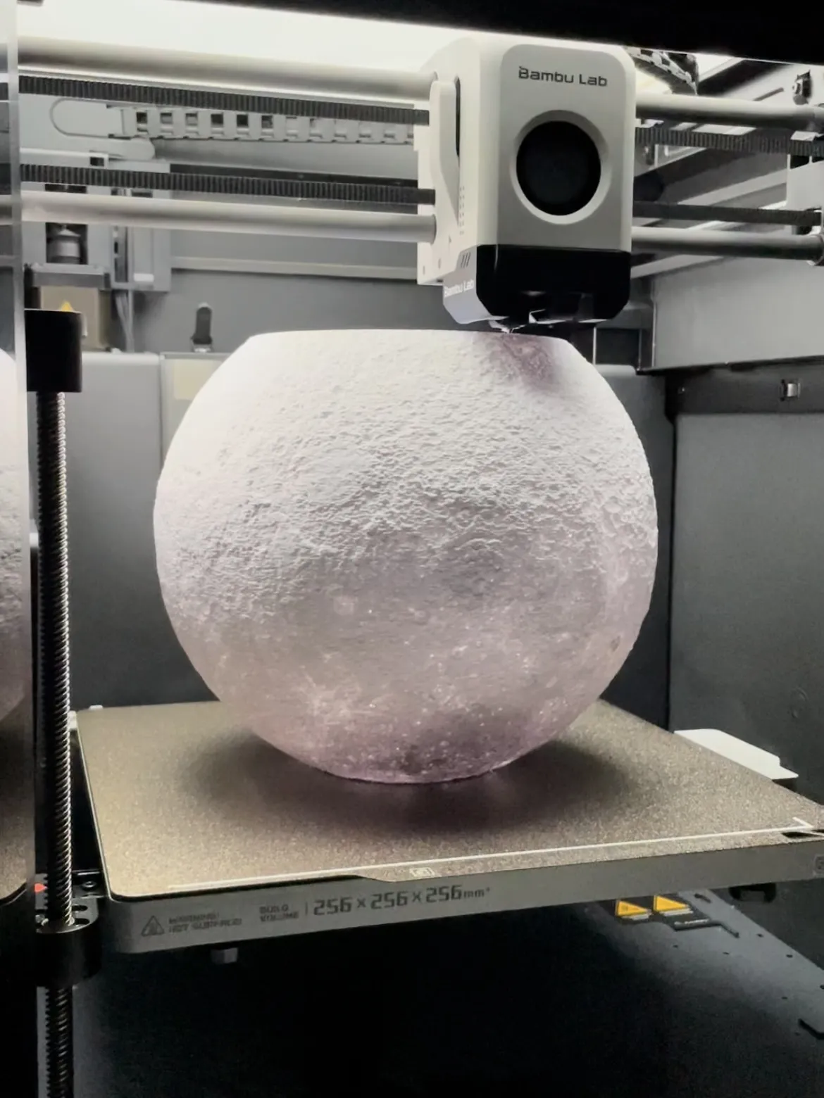 Moon Lamp with Wavy Stand (Fuzzy Skin) view 2