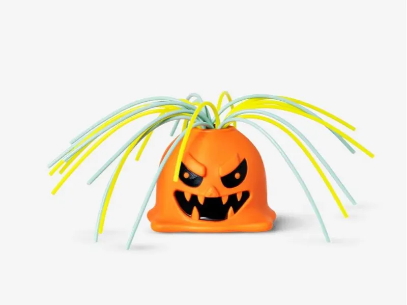 Halloween pumpkin with hair