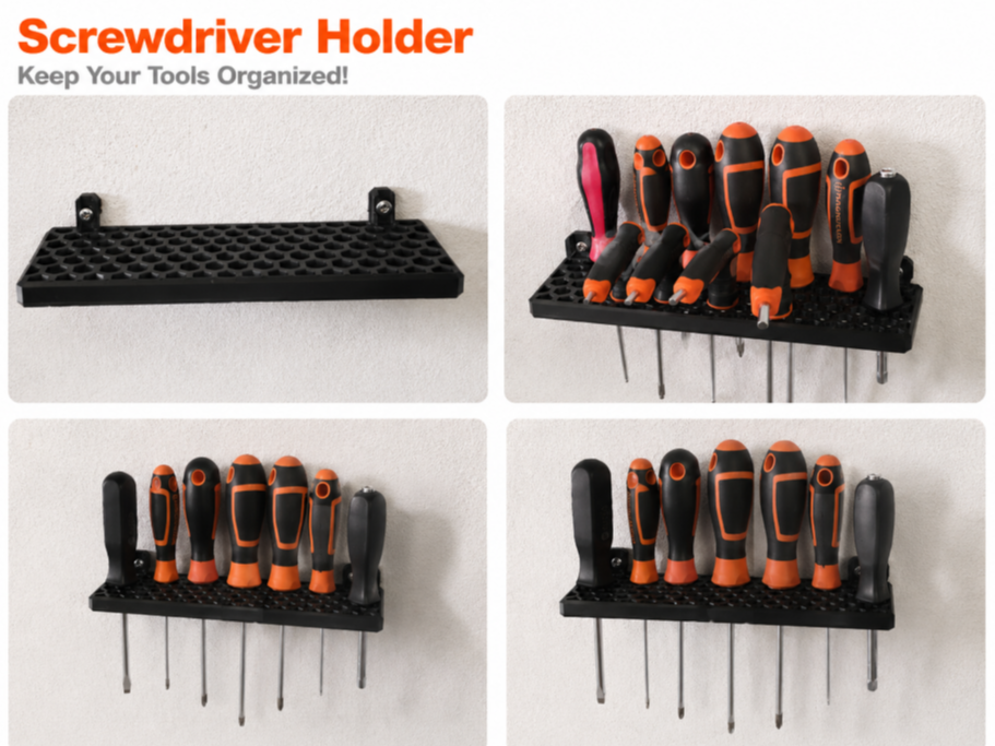 Screwdriver and Hex Key Wall Holder