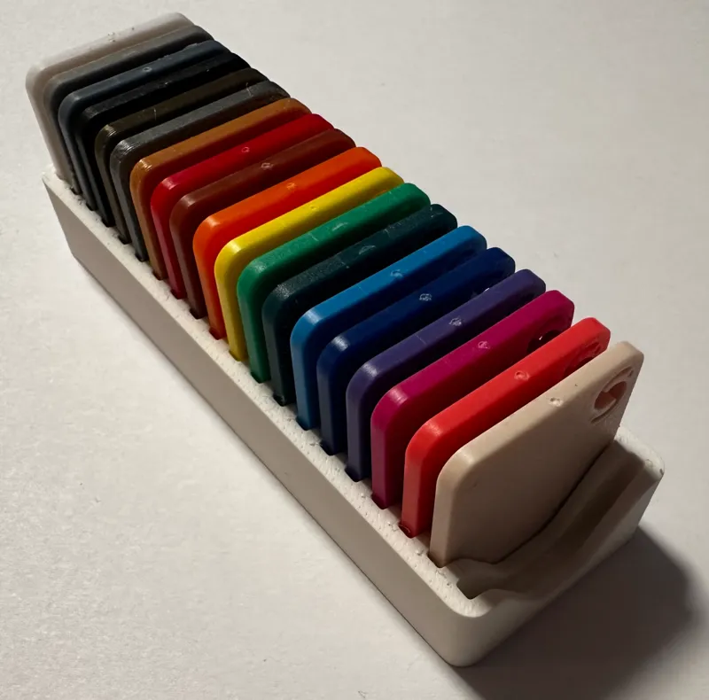 Swatch (Filament Sample) holder with Filament Samples