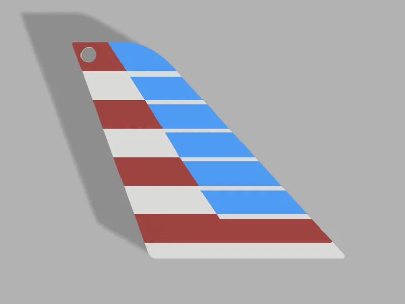 American Airlines tailfin keychain