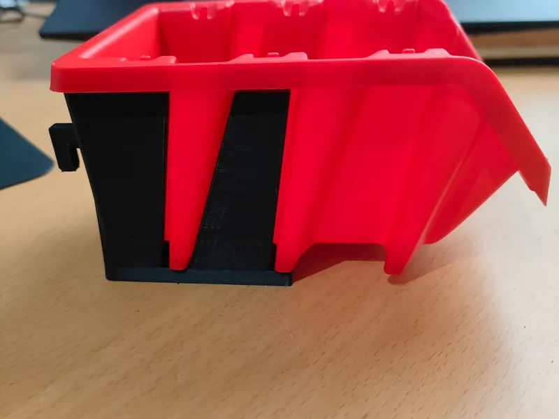 Sortierbox / Lagerbox mit Ikea Skadis Halterung