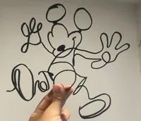 Décoration murale Mickey Mouse Single Line — photo 1