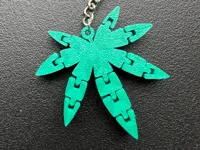 Porte-clés feuille de cannabis articulé — photo 2
