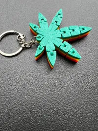 Porte-clés feuille de cannabis articulé — photo 4