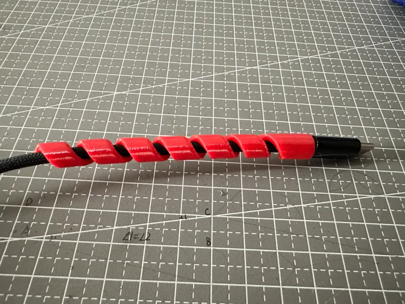 数据线护线套(TPU95)苹果安卓手机数据线充电线保护套螺纹防折断防断裂充电器接头套线