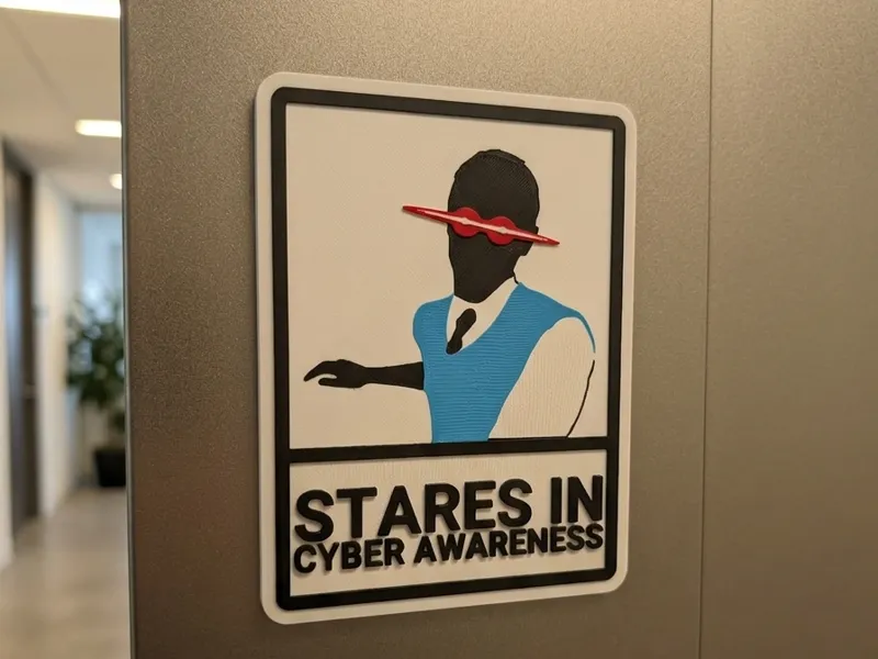 Cyber Awareness Jeff Office Sign
