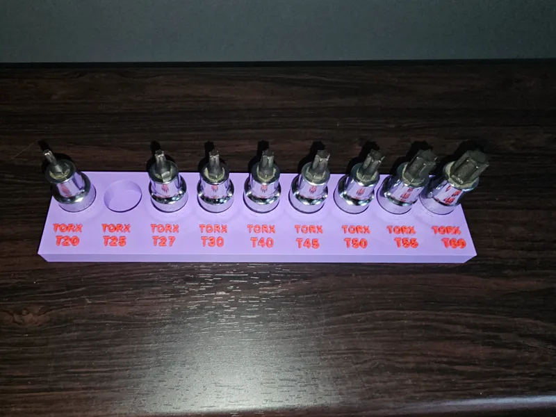 Pittsburgh torx organizer t20-t60 1/2" drive