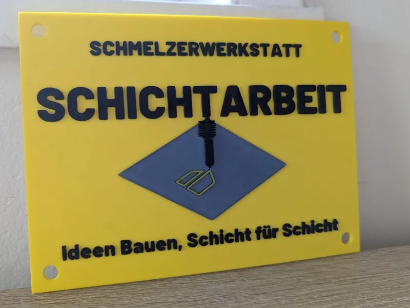 Schichtarbeit Schild