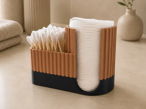 Organizador: Cotton Swab & Pad Holder – Bathroom Organizer — referencia de MakerWorld
