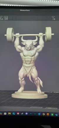Figurine Minotaure haltérophile — photo 3