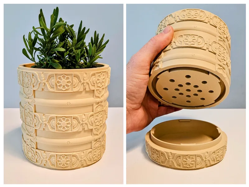 Indian Planter with Hidden Drip Tray