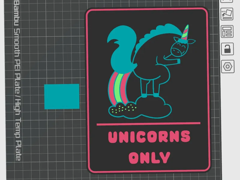 Unicorns Only - Funny Bathroom Sign