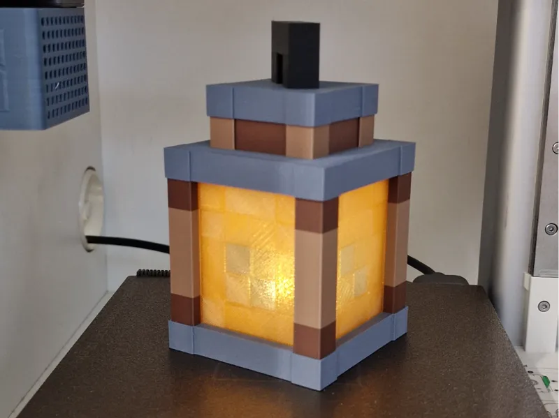 Minecraft lantern - BambuLab LED flame tea light