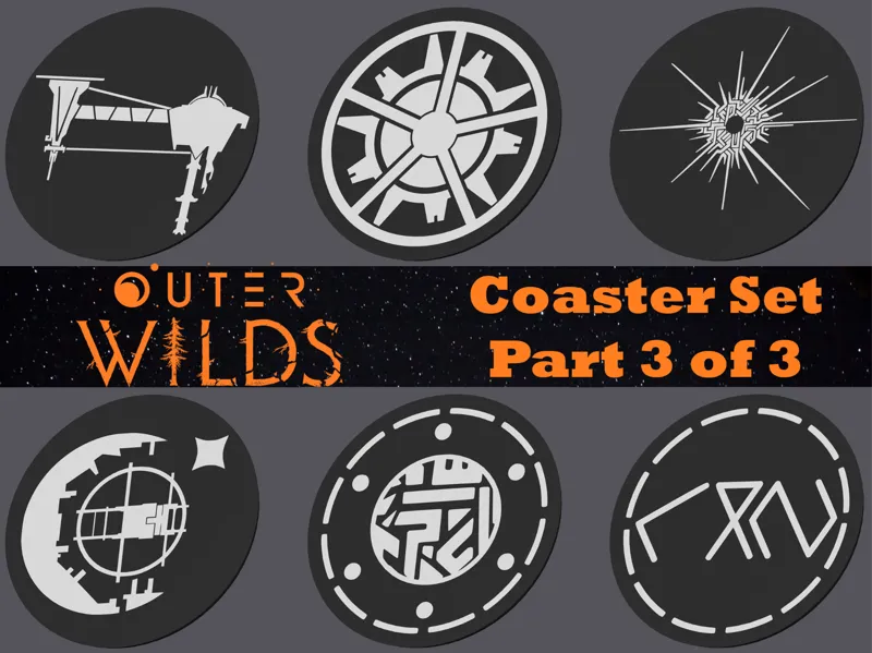 Outer Wilds Coaster Set Part 3 of 3