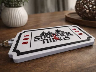 Stranger things ticket keychain