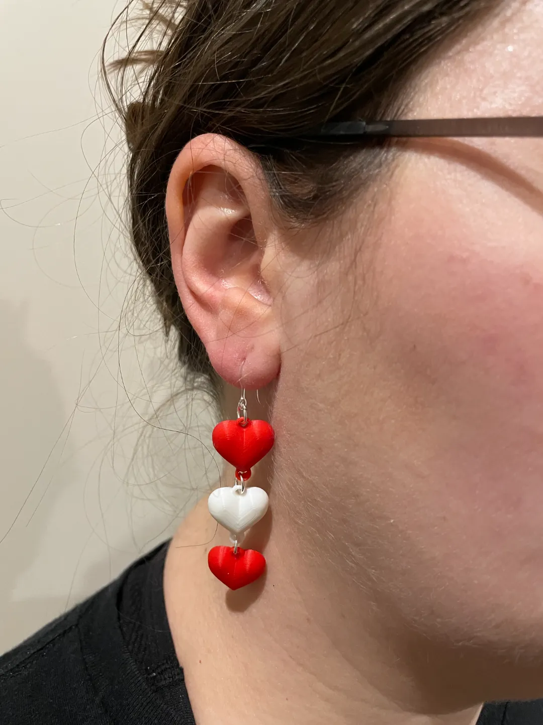3-Heart Hanging Earrings view 4