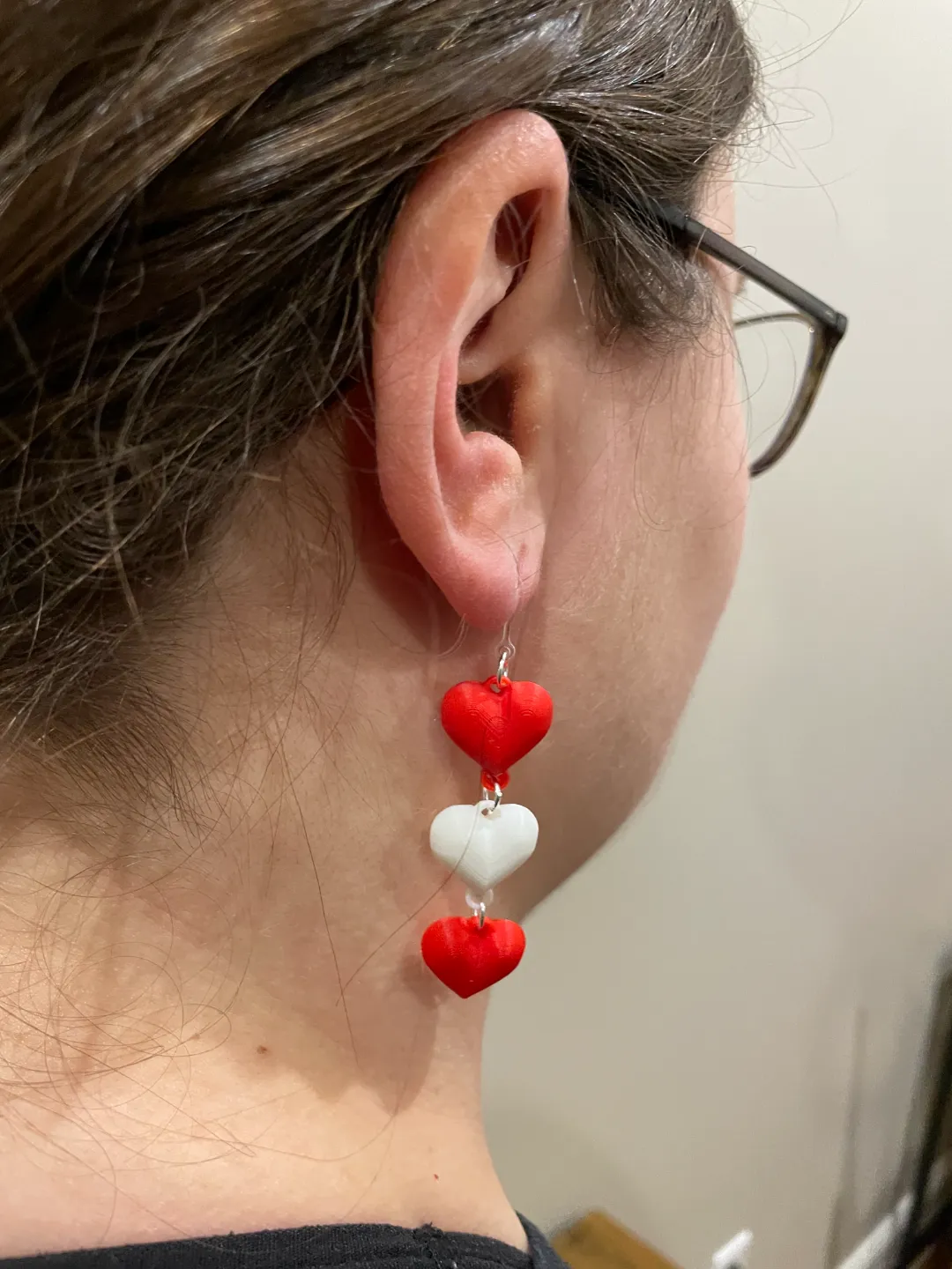3-Heart Hanging Earrings view 3
